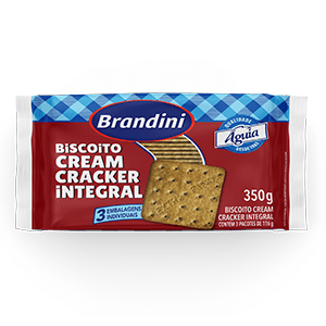 Biscoito Cream Cracker Integral Brandini
